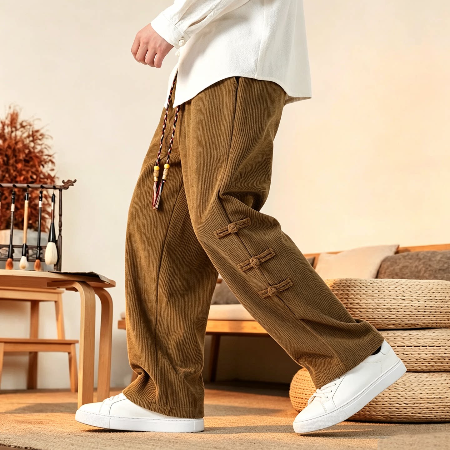 Corduroy Pant Warm - Pantalon homme neuf, automne, chaud, épais,