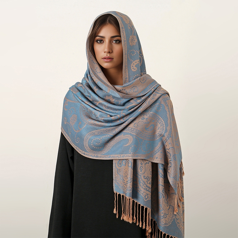 Écharpe Jacquard Paisley pour  - Cashmere Pashmina Wrap avis et prix