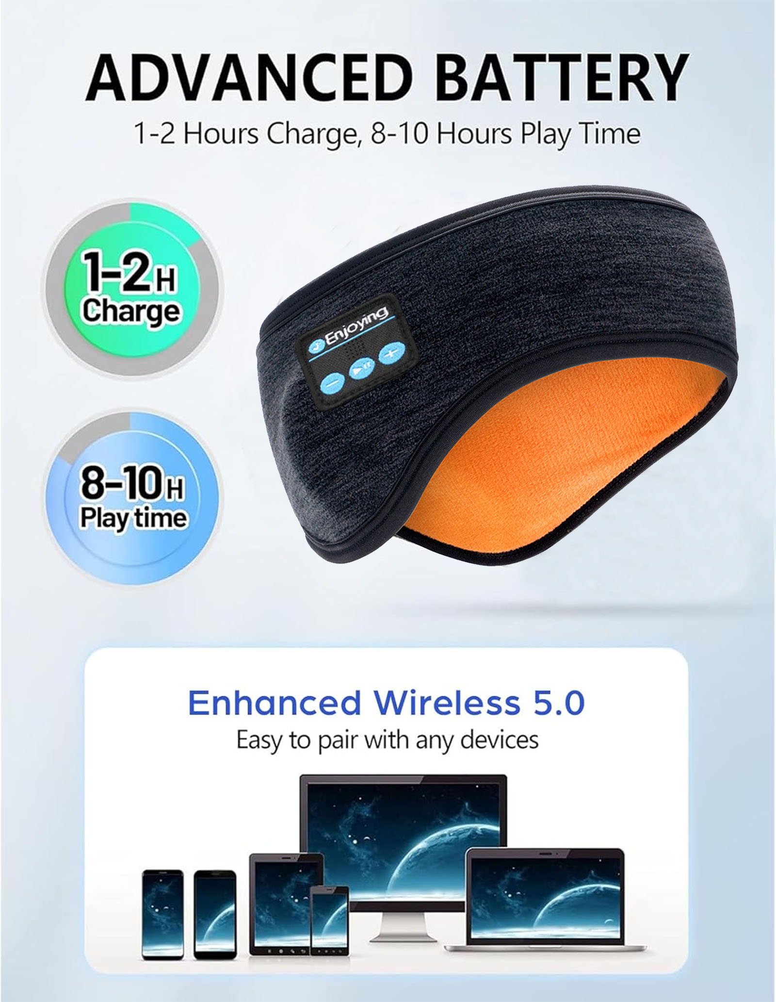 Casque d'écoute sans fil Bluet - Winter Headband Fleece avis et prix