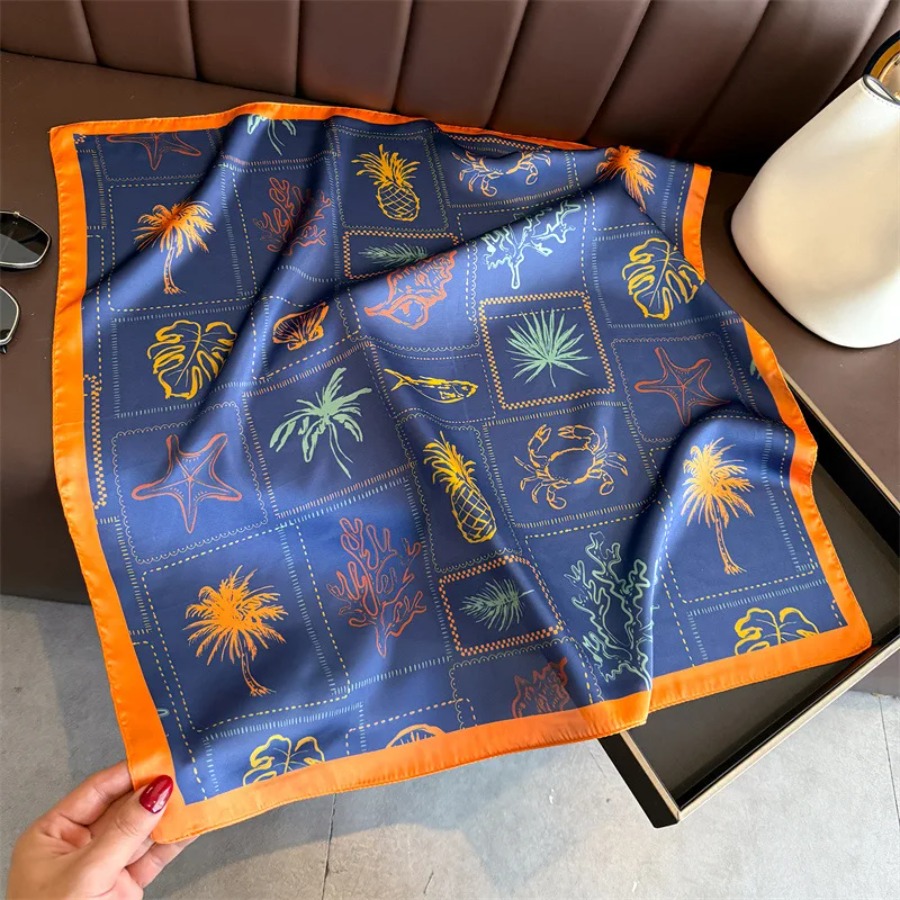 Foulard carré en soie imprimé  - Shawl Wrap Winter avis et prix
