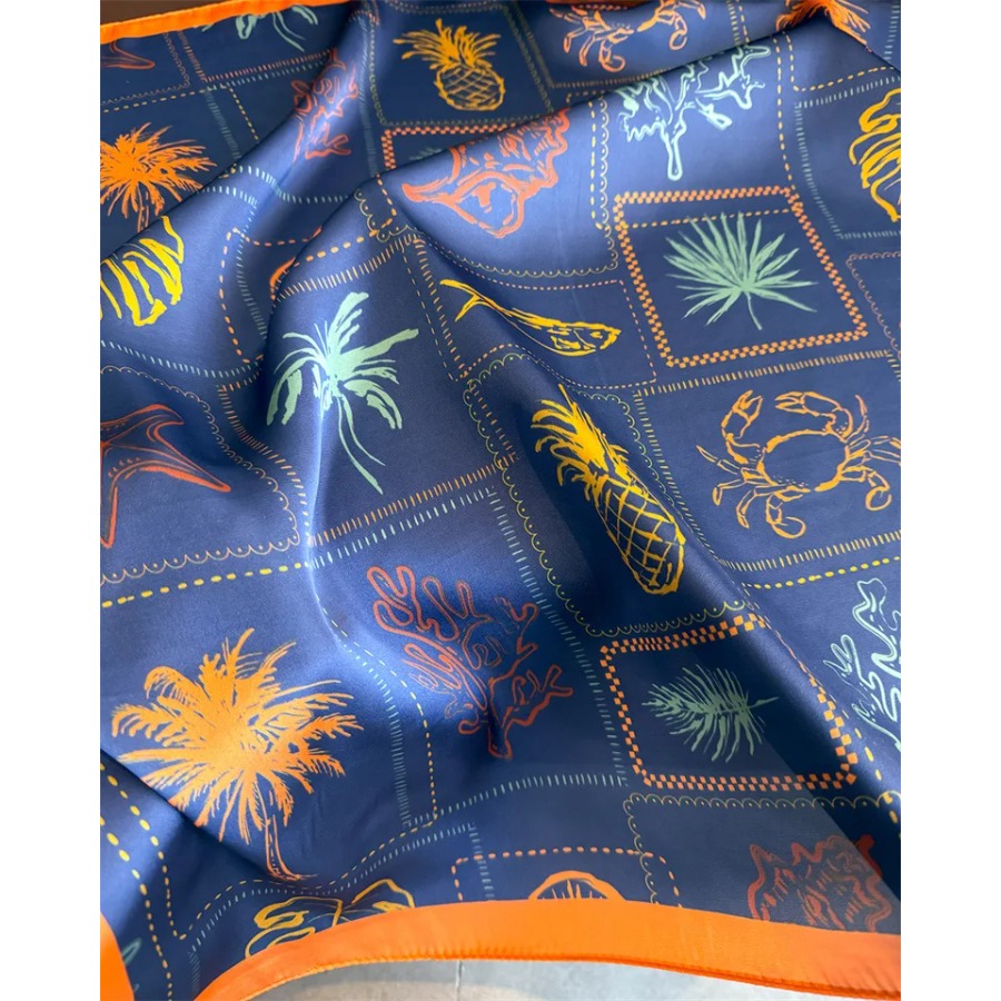 Foulard carré en soie imprimé  - Shawl Wrap Winter avis et prix
